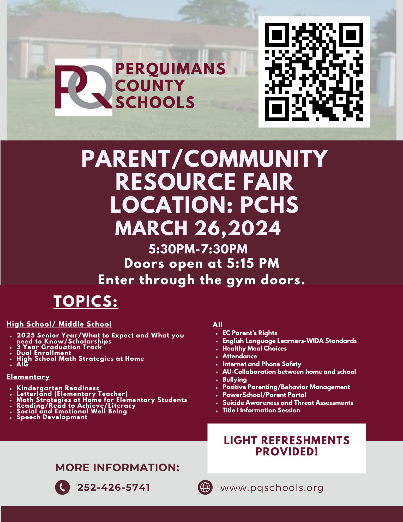 Resource Fair Perquimans School District